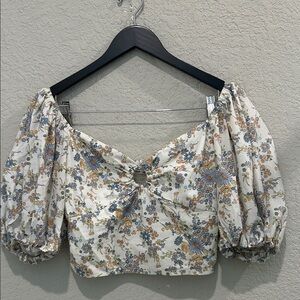 Abercrombie & Fitch Floral Off-Shoulder Blouse